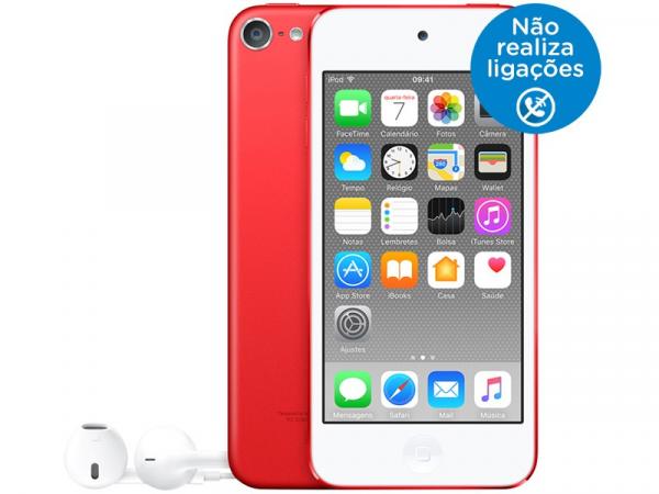 IPod Touch Apple 16GB Tela Multi-Touch Bluetooth - Câm. 5MP + Selfie Vermelho
