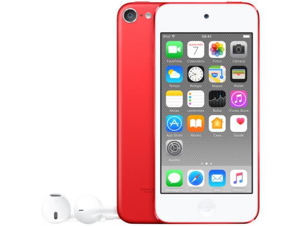 IPod Touch Apple 64GB Tela Multi-Touch Bluetooth - Câm. 5MP + Selfie Vermelho