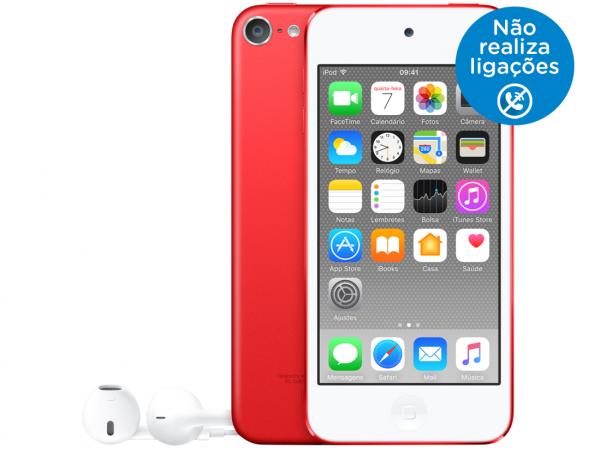 IPod Touch Apple 32GB Tela Multi-Touch Bluetooth - Câm. 5MP + Selfie Vermelho