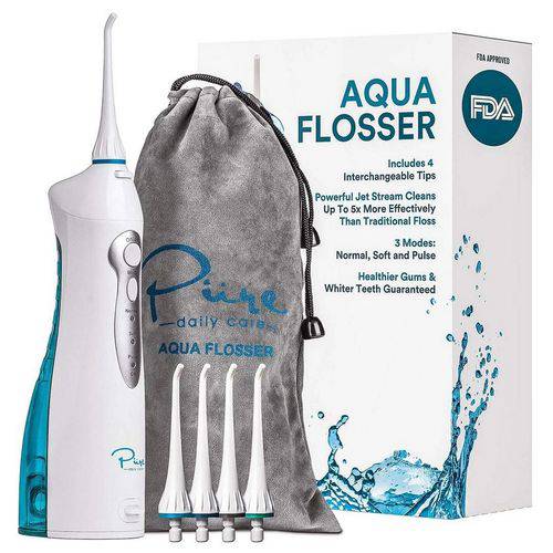 Tudo sobre 'Irrigador Oral Dental Sem Fio Pure Daily Care Aqua Flosser Capac. 150ml'