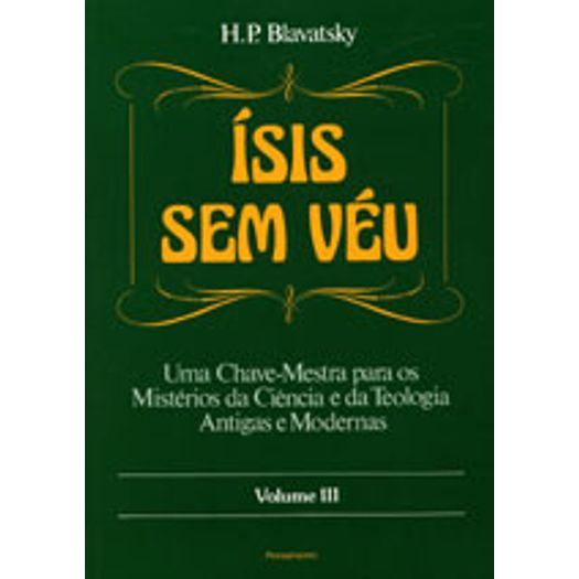 Isis Sem Veu - Vol Iii - Pensamento