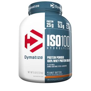 Iso 100 Hidrolized 5lb - Dymatize Nutrition Iso 100 Hidrolized 5lb Peanut Butter - Dymatize Nutrition - BAUNILHA