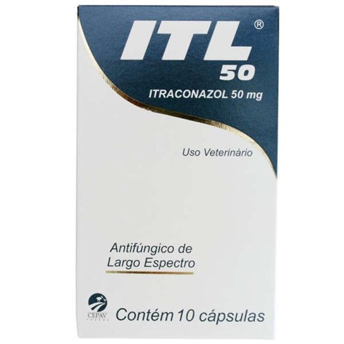 ITL 50 10 Comp Cepav Antifúngico Oral Cães e Gatos