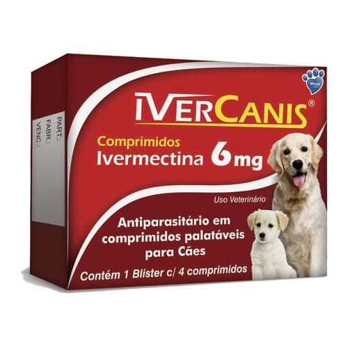 Ivercanis 6mg 4 Comprimidos