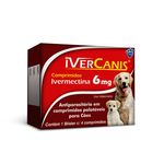 Ivercanis Ivermectina 6mg - Carrapato e Vermífugo 40 Comp