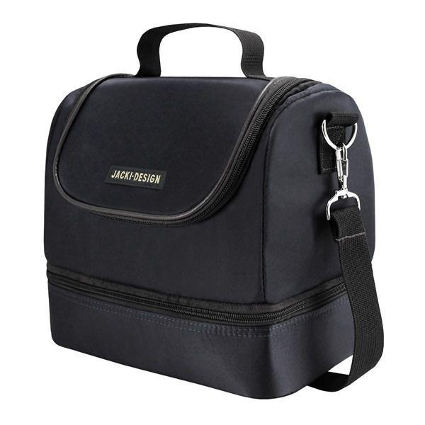 Jacki Design Bolsa Térmica C/ 2 Compartimentos Preto