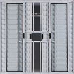 Janela Veneziana de Alumínio 6 Folhas 1,00 X 1,00 com Grade Cor Branco Linha All Modular