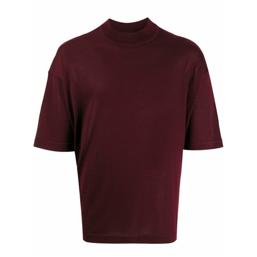 Jil Sander Camiseta de Lã Virgem - Vermelho