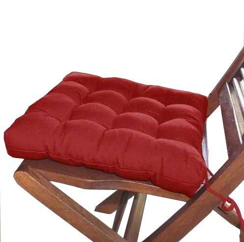 Jogo 12 Assentos P/Cadeira Tecido Oxford 40x40cm Vermelho