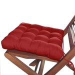 Jogo 8 Assentos P/Cadeira Tecido Oxford 40x40cm Vermelho