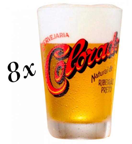 Jogo 8 Copos Cerveja Colorado - 350 ML - Ambev
