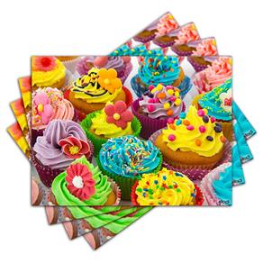 Jogo Americano - Cupcakes com 4 Peças - 846Jo