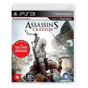 Jogo Assassin`s Creed III - PS3
