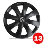 Jogo Calota Aro13 Vw Gol G2 G3 G4 Par Preto Fosco