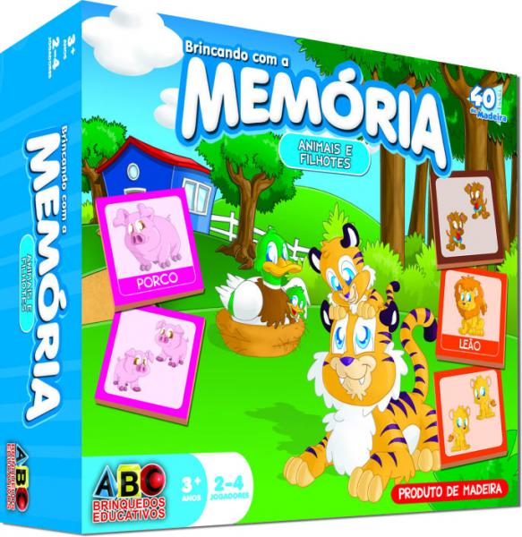 Jogo da Memória Animais - Abc Brinquedos