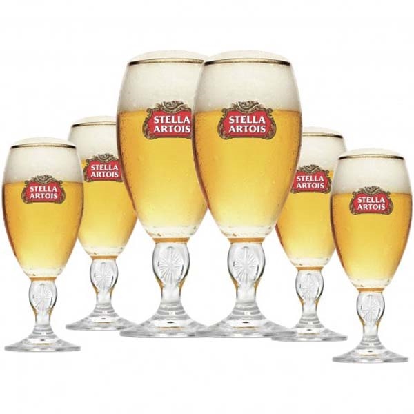 Jogo de 6 Taças de Cerveja Stella Artois 250ml - Globalização