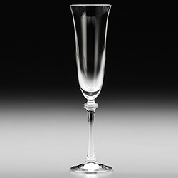 Jogo de 6 Taças de Cristal Bohemia para Champagne Modelo Alexandra