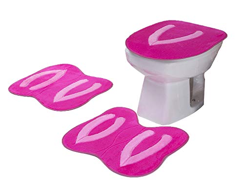 Jogo de Banheiro Formato Chinelo Pink