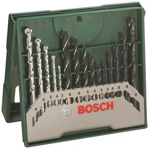 Jogo de Brocas Bosch X-Line para Madeira, Metal e Concreto – 15 Peças