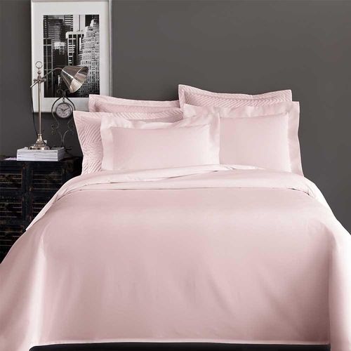 Jogo de Cama 200 Fios Home Design Liso - Solteiro Lençol com Elastico Rosa