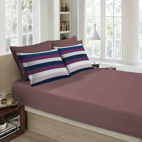 Jogo de Cama King Portallar Linen Design 3 Peças Rosa