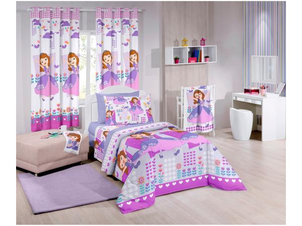 Jogo de Cama Solteiro Infantil Menina Magic Unicórnio Santista