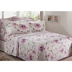 Tudo sobre 'Jogo de Cama Queen Home Design Aquarela - Percal 200 Fios - Lilás - Corttex Casa'