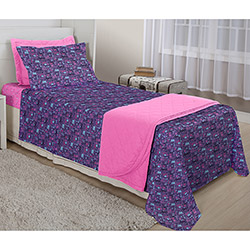 Tudo sobre 'Jogo de Cama Solteiro 150X220 N/Microtec Girl'