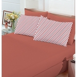 Jogo De Cama Solteiro Basic 30936 Bouton - Poa Vermelho