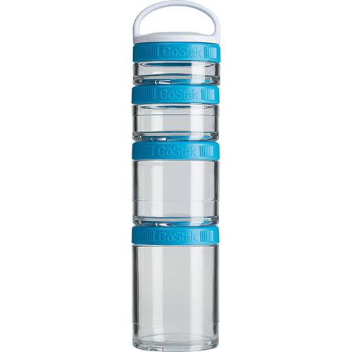 Tudo sobre 'Jogo de Compartimentos Gostak Azul Aqua 350ml - Blender Bottle'