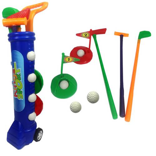 Tudo sobre 'Jogo de Golfe Infantil Kit com Carrinho Tacos Bolinha Caçapa - Blx8 487900'