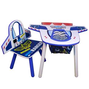 Jogo de Mesa e 1 Cadeira em Formato de Foguete em Mdf