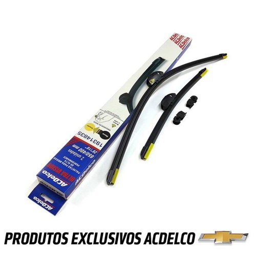 Jogo de Palhetas Dianteiras do Limpador 1 Par Acdelco Slim Ultravision 19314835 Cobalt