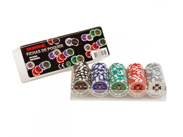 Jogo de Poker Profissional 100 Fichas - Incasa FN0001
