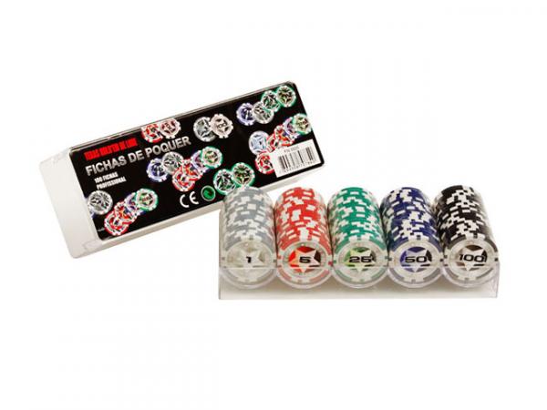 Jogo de Poker Profissional 100 Fichas - Incasa FN0005