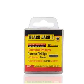 Jogo de Pontas Phillips PH2 B981 com 10 Peças Black Jack