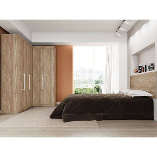 Jogo de Quarto Casal Modulado Modena Cp11 Nogal - Demóbile