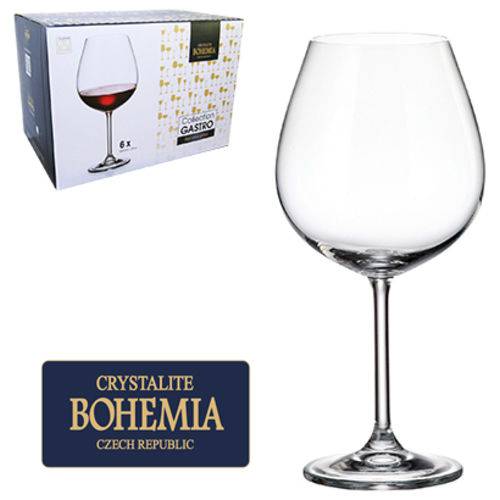 Tudo sobre 'Jogo de Taca de Cristal para Vinho Bordeau com 6 Unidades Gastro Bohemia 650ml'