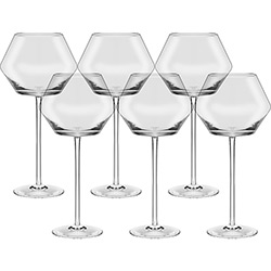 Jogo de Taças de Cristal para Vinho Tinto 6 Peças 390ml Linha Classic - Oxford Crystal