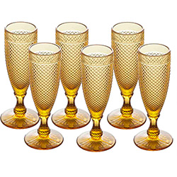 Jogo de Taças para Champagne 140ml 6 Peças - Ricaelle