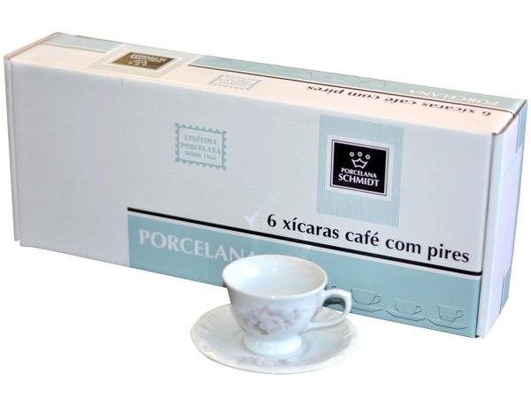 Jogo de Xícaras para Café Porcelana 12 Peças - Schmidt Classic Eterna