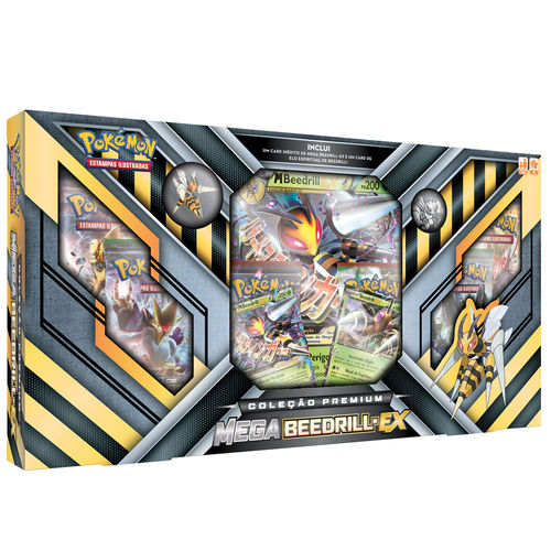 Jogo Deluxe - Box Pokémon - Coleção Premium - Mega Beedrill-ex - Copag