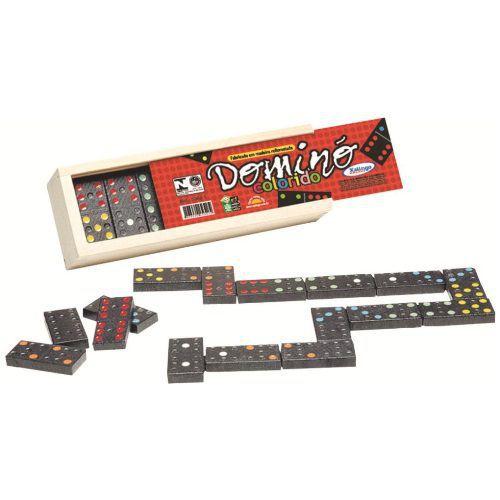 Jogo Domino de Madeira - Pingos Color Xalingo 5302.1