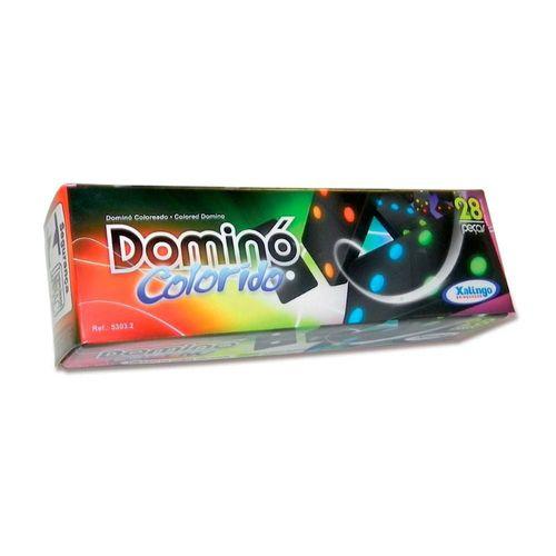 Jogo Domino de Madeira Pingos Color - Xalingo 53032