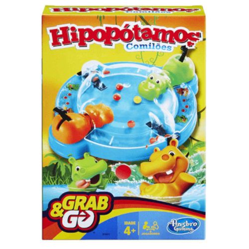 Jogo Hipopótamo Comilão Grab & Go B1001 - Hasbro