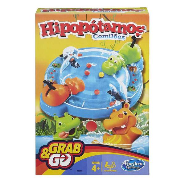 Jogo Hipopotamo Comilao Grab Go B1001 - Hasbro