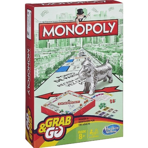 Jogo Monopoly Grab e Go B1002-Hasbro