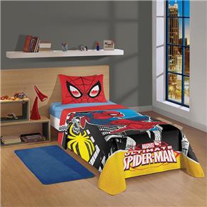 Jogo para Cama Infantojuvenil Lepper Spider-Man Ultimate em Algodão 150 Fios com 3 Peças - Estampado