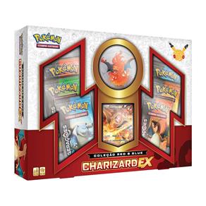 Jogo Pokémon Box 20 Anos Coleção Red & Blue Charizard-EX - Copag Jogo Pokémon Box 20 Anos Coleção Red & Blue Charizard-EX - Copag