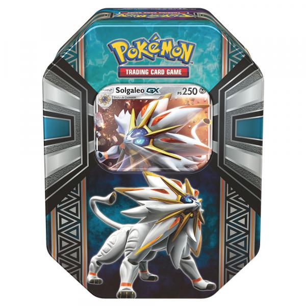 Jogo Pokémon - Deck Lata Pokémon GX - Lenda de Alola - Solgaleo - Copag